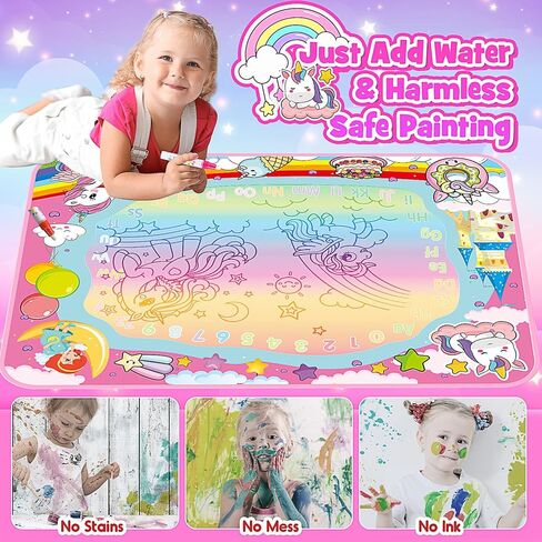 Toddler Toys for 3 4 5+ Year Old Kids Boys, Farm Animals Water Doodle Mat for Toddlers 3-5 Preschool Educational Learning Toys Halloween Birthday Xmas Gifts for 3-8 Year Old Boys Girls Green in Kuwait