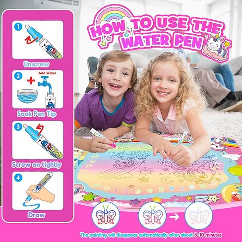 Toddler Toys for 3 4 5+ Year Old Kids Boys, Farm Animals Water Doodle Mat for Toddlers 3-5 Preschool Educational Learning Toys Halloween Birthday Xmas Gifts for 3-8 Year Old Boys Girls Green in Kuwait