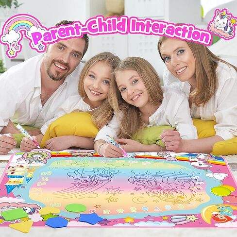 Toddler Toys for 3 4 5+ Year Old Kids Boys, Farm Animals Water Doodle Mat for Toddlers 3-5 Preschool Educational Learning Toys Halloween Birthday Xmas Gifts for 3-8 Year Old Boys Girls Green in Kuwait