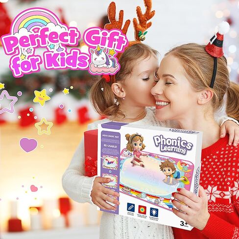 Toddler Toys for 3 4 5+ Year Old Kids Boys, Farm Animals Water Doodle Mat for Toddlers 3-5 Preschool Educational Learning Toys Halloween Birthday Xmas Gifts for 3-8 Year Old Boys Girls Green in Kuwait