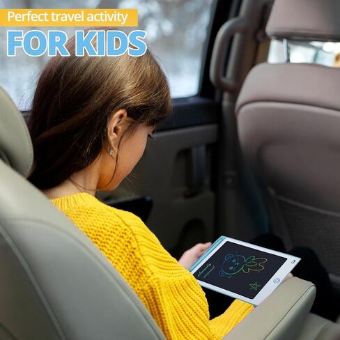 10 Inch LCD Writing Tablet | Electronic Drawing Pad with Colorful Lines | Travel Drawing Board for Kids | Gift for 3-12 Year Old Boys and Girls (10 Inch, Pink) in Saudi Arabia