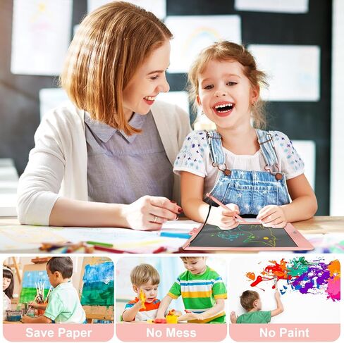 NECHOUZHLI LCD Writing Tablet, Doodle Board Toys Gifts for 3-8 Year Old Girls Boys, 10 Inch Colorful Electronic Board Drawing Pad for Kids, Gifts for Toddler Educational Learning Travel Birthday, Pink in Saudi Arabia