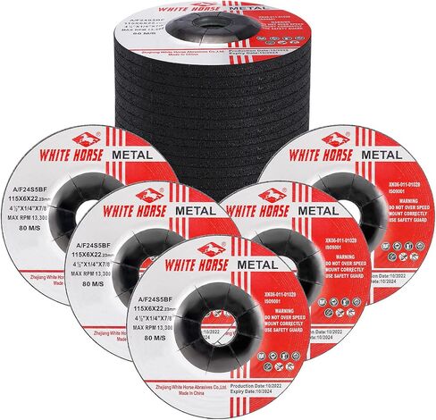 TRAMULL Metal Grinding Wheel 4-1/2'' x 1/4'' x 7/8'' for Angle Grinders,Type 27 Depressed Center Disc (25 PCS) in Saudi Arabia