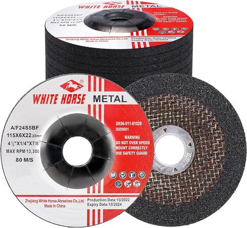 TRAMULL Metal Grinding Wheel 4-1/2'' x 1/4'' x 7/8'' for Angle Grinders,Type 27 Depressed Center Disc (25 PCS) in Saudi Arabia