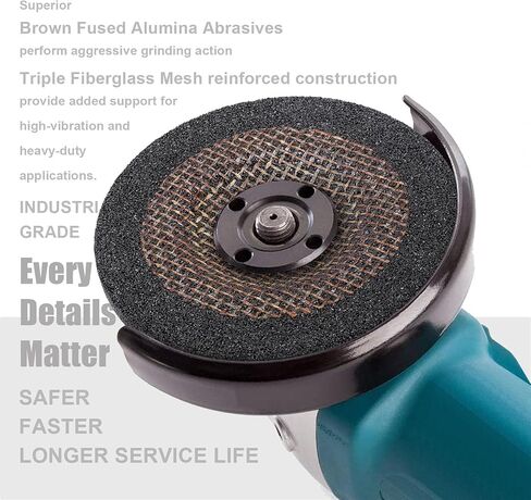 TRAMULL Metal Grinding Wheel 4-1/2'' x 1/4'' x 7/8'' for Angle Grinders,Type 27 Depressed Center Disc (25 PCS) in Saudi Arabia