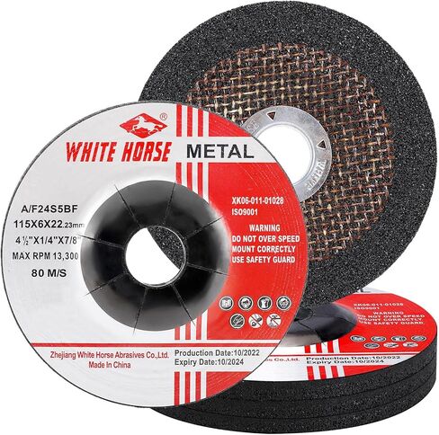 TRAMULL Metal Grinding Wheel 4-1/2'' x 1/4'' x 7/8'' for Angle Grinders,Type 27 Depressed Center Disc (25 PCS) in Saudi Arabia