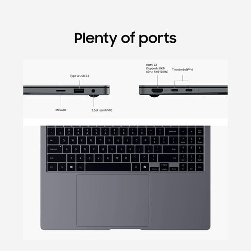 SAMSUNG 14" Galaxy Book4 Pro Laptop PC Computer, Intel Core 7 Ultra Processor 512GB, 3K AMOLED (2880 x 1800) Touchscreen, Advanced Security, 2024 Model, NP940XGK-KG1US, Moonstone Gray in Saudi Arabia