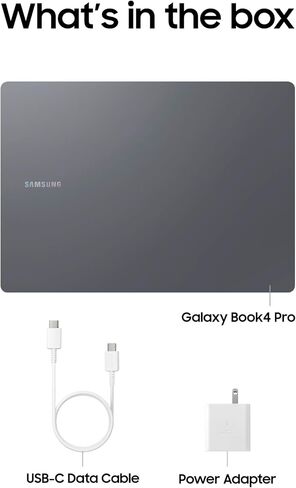 SAMSUNG 14" Galaxy Book4 Pro Laptop PC Computer, Intel Core 7 Ultra Processor 512GB, 3K AMOLED (2880 x 1800) Touchscreen, Advanced Security, 2024 Model, NP940XGK-KG1US, Moonstone Gray in Kuwait