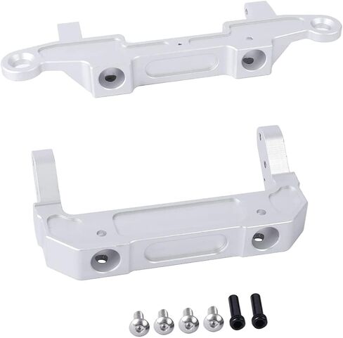 Aluminum Alloy Front Rear Bumper Mount Servo Stand Set for Axial SCX6 1/6 RC Crawler Car Upgrade Parts (Black) in Saudi Arabia