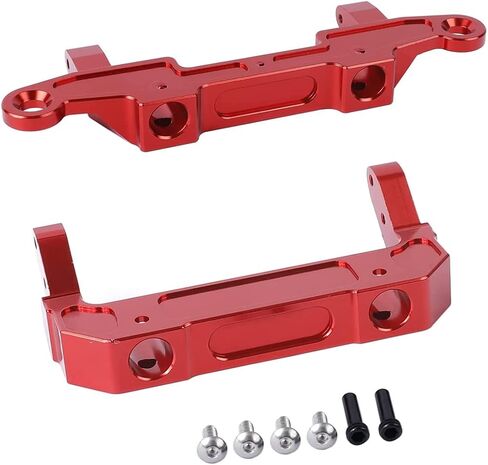Aluminum Alloy Front Rear Bumper Mount Servo Stand Set for Axial SCX6 1/6 RC Crawler Car Upgrade Parts (Black) in Saudi Arabia