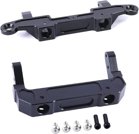 Aluminum Alloy Front Rear Bumper Mount Servo Stand Set for Axial SCX6 1/6 RC Crawler Car Upgrade Parts (Black) in Saudi Arabia