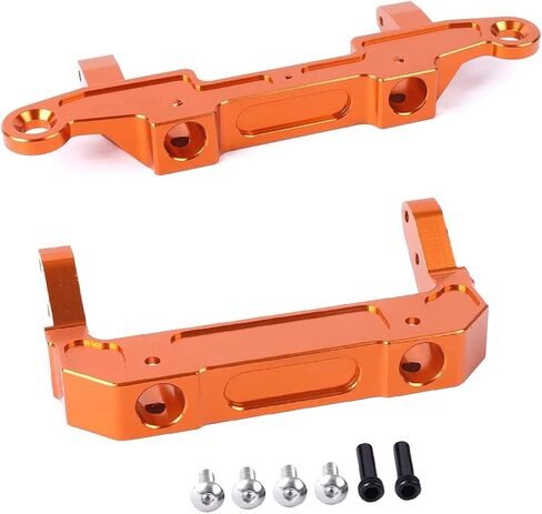 Aluminum Alloy Front Rear Bumper Mount Servo Stand Set for Axial SCX6 1/6 RC Crawler Car Upgrade Parts (Black) in Saudi Arabia