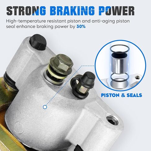 Rear Brake Calipers & Pads Fit for Polaris Ranger Crew 570/570-4 Full-Size 2014-2021, Ranger 900 XP 2013-2018, Ranger 800/800 XP 2010-2014 for 1911373 1911374 1912136 ATV Brakes - 2 Pcs in Saudi Arabia