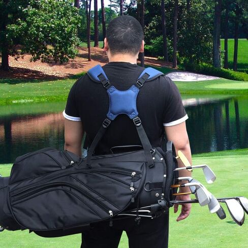 Craftsman Golf Adjustable Waterproof Star Black Blue Golf Bag Backpack Straps Replacement Also for Custom Order with Your Name Stitched in Saudi Arabia