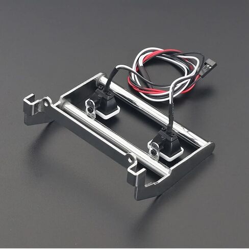 المصد الأمامي MUHIKRT مع أضواء LED لملحقات السيارة الزاحفة TRX4 Blazer Bronco 1/10th RC (سترة سوداء) in Kuwait