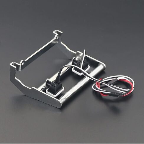 المصد الأمامي MUHIKRT مع أضواء LED لملحقات السيارة الزاحفة TRX4 Blazer Bronco 1/10th RC (سترة سوداء) in Kuwait