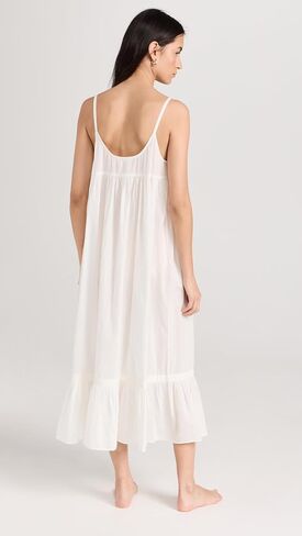 THE GREAT. Women's The Eyelet Ruffle Tank Night Dress in Saudi Arabia