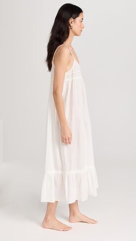 THE GREAT. Women's The Eyelet Ruffle Tank Night Dress in Saudi Arabia