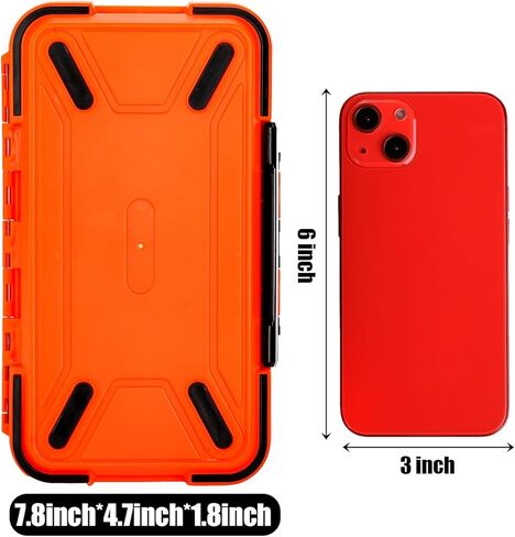 ZENFUN 3 Packs Fishing Lure Box, Fishing Tackle Box, Fishing Tackle Storage Trays, Bait Storage Case, Accessory Boxes, Thicker Plastic, Waterproof and Airtight(Orange, Green, Grey) in Kuwait