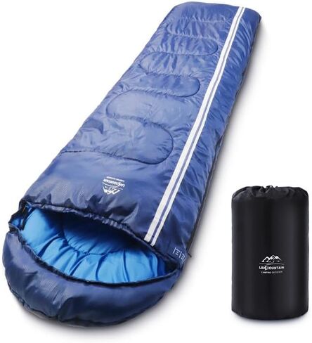 LANMOUNTAIN Sleeping Bag for Adults,Waterproof,Backpacking Lightweight-3 Season Warm & Cool Weather 10℉-45℉,Girls Boys for Outdoor Hiking Travel Gear Must Kids Sleep Accessories in Kuwait