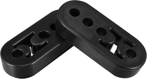 A ABSOPRO Car Exhaust Hangers Rubber with 4 Hole 12mm Hole Size Muffler Bracket Mount Black (Set of 2) in Saudi Arabia