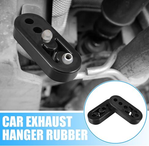 A ABSOPRO Car Exhaust Hangers Rubber with 4 Hole 12mm Hole Size Muffler Bracket Mount Black (Set of 2) in Saudi Arabia