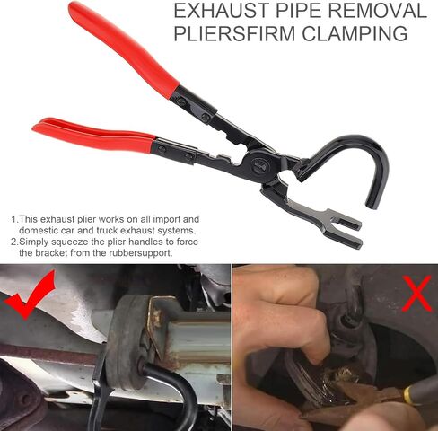 Omninmo Heavy Duty Exhaust Hanger Removal Pliers Rubber Grommets Removal Muffler Rubber Hanger Pliers Exhaust Hanger Removal Pliers (1 pack exhaust plier with 4 pack rubber exhaust hangers) in Saudi Arabia