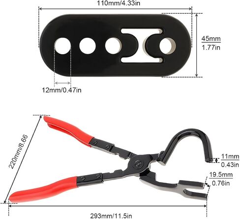 Omninmo Heavy Duty Exhaust Hanger Removal Pliers Rubber Grommets Removal Muffler Rubber Hanger Pliers Exhaust Hanger Removal Pliers (1 pack exhaust plier with 4 pack rubber exhaust hangers) in Saudi Arabia