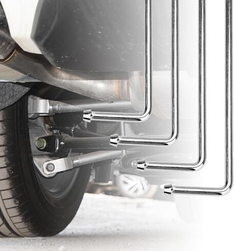 FMTYAOIU 4 حزمة قضبان شماعات العادم العالمية، 9.4 بوصة طويلة 90 درجة عازمة شماعات العادم الصلب، استخدام عالمي لحام على شماعات العادم لرياضات السيارات in Kuwait