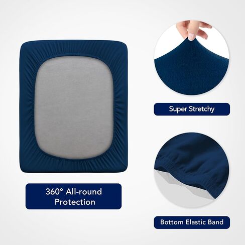 PureFit Super Stretch Fleece Couch Cushion Covers - Individual Sofa Cushion Covers Sets, Washable Sofa Seat Covers Cushion Protector with Elastic Bottom (2 Pieces Cushion XL Loveseat, Beige) in Saudi Arabia