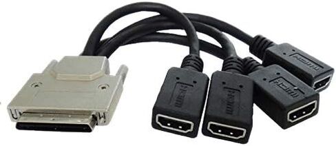 كابل ومحول Seenoo VHDCI Breakout Cable-VHDCI(SCSI 68Pin) M إلى 4 منافذ HDMI AF Splitter Breakout Cable لبطاقات الرسومات NVIDIA وVisionTek in Kuwait
