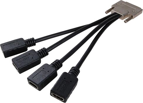 كابل ومحول Seenoo VHDCI Breakout Cable-VHDCI(SCSI 68Pin) M إلى 4 منافذ HDMI AF Splitter Breakout Cable لبطاقات الرسومات NVIDIA وVisionTek in Kuwait