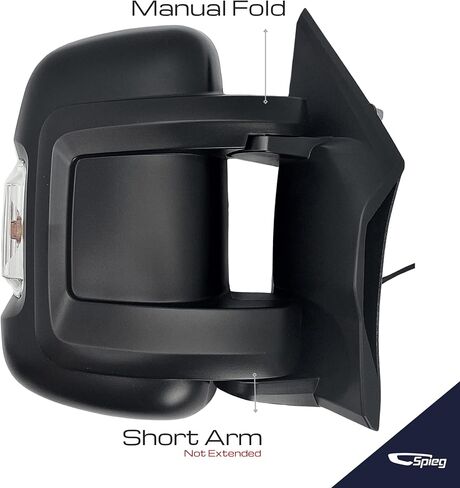 Spieg 5VE98JXWAD Passenger Side Mirror Replacement for Ram Promaster 1500 2500 3500 2014-2021 Manual Adjusted Non-Heated w/Turn Signal Light Right (RH) in Saudi Arabia