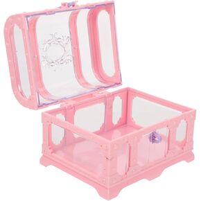 Beavorty Princess Treasure Chest Toy Storage Box Lock Decorative Plastic Keepsake Organizer for Girls Gem and Crystal Storage for Kids Playroom in Saudi Arabia
