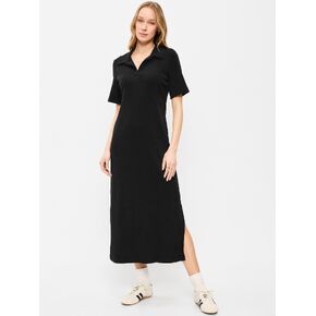 فستان بولو متوسط ​​الطول بأكمام قصيرة من Old Navy - بلاك جاك in Saudi Arabia