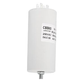Yokive 5 PCS 10UF CBB60 مكثف مع 4 دبابيس ، AC 250V (أبيض) in Saudi Arabia