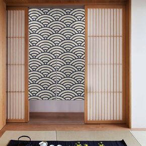 Personalized Japanese Doorway Curtain Tapestry,Custom Your Name Photo Text Customized Door Way Hangings for Home Kitchen Restaurant Bistro Partition Shading Wave Pattern in Saudi Arabia