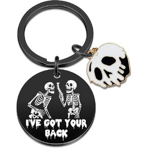 WIRNGF Skull Keychain Boo Basket Stuffers for Women Men Adults Teens Spooky Basket Stuffers Spooky Gifts Horror Skull Gifts for Women Novelty Skeleton Keychain Funny Gift for Friends in Saudi Arabia