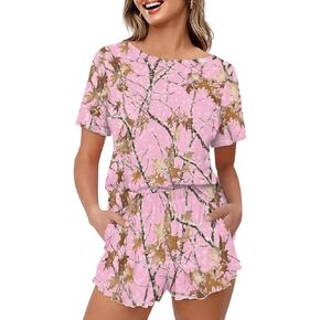 Reanaysto Pajamas for Women Set Shorts and Pants with Pocket Womens Pajama Sets Woman Sleepwear Pj Lounge in Saudi Arabia