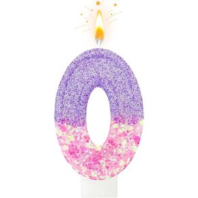 Jinrea Pink and Purple Birthday Number 3 Candles, Cupcake Decorations, Girl-Themed Candles, Suitable for Party Celebrations, Birthday Decorations（3） in Saudi Arabia