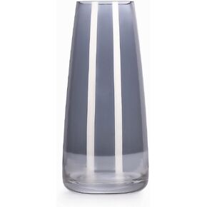 Ekirlin Modern Glass Vase, 8.7 inch Irised Crystal Clear Glass Vase, Thickened Hand Blow Flower Vase Round Bottles for Home Decor, Bookshelf, Room, Office Decor (Crystal Grey) in Saudi Arabia