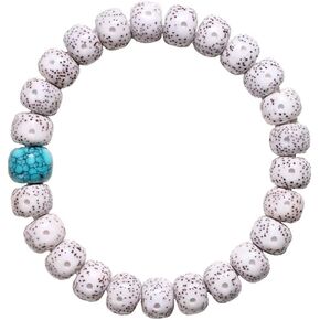 Natural Star Moon Bodhi Bracelet for Women Men Star Moon Carved Bead Bracelet Anxiety Relief Energy Yoga Meditatioon Healing Good Luck Buddha Bead Bracelets Birthday Gift in Kuwait