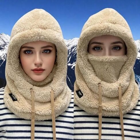 Winter Balaclava Ski Mask,Warm Fleece Ski Mask for Men and Women Neck Scarf hat with face Cover. in Saudi Arabia