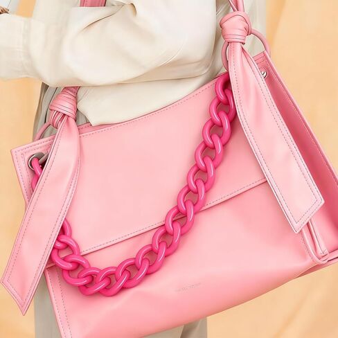 Peraca Cris Black Purse Chain Acrylic Bag Charm Chain Purse Strap Accessories Adjustable Stylish Bag Straps in Kuwait