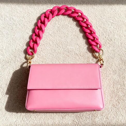 Peraca Cris Black Purse Chain Acrylic Bag Charm Chain Purse Strap Accessories Adjustable Stylish Bag Straps in Kuwait