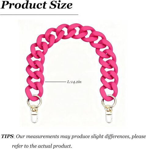 Peraca Cris Black Purse Chain Acrylic Bag Charm Chain Purse Strap Accessories Adjustable Stylish Bag Straps in Kuwait