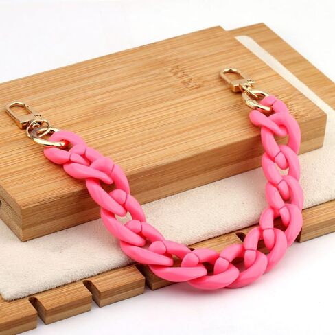 Peraca Cris Black Purse Chain Acrylic Bag Charm Chain Purse Strap Accessories Adjustable Stylish Bag Straps in Kuwait