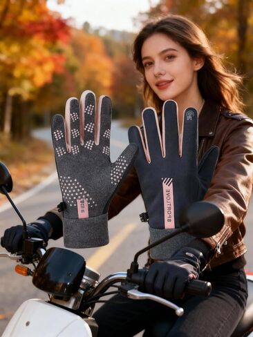 Outdoor Winter Gloves for Men Women Waterproof Skiing Motorcycling Insulated Thermal Full Finger Gloves in Saudi Arabia