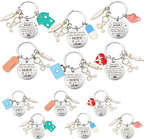 Kenning Christmas Nurse Keychain Gift for Women Practitioner Appreciation Keyring Gift Nurse Week Graduation Party Favor in Saudi Arabia