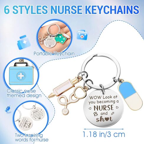 Kenning Christmas Nurse Keychain Gift for Women Practitioner Appreciation Keyring Gift Nurse Week Graduation Party Favor in Saudi Arabia